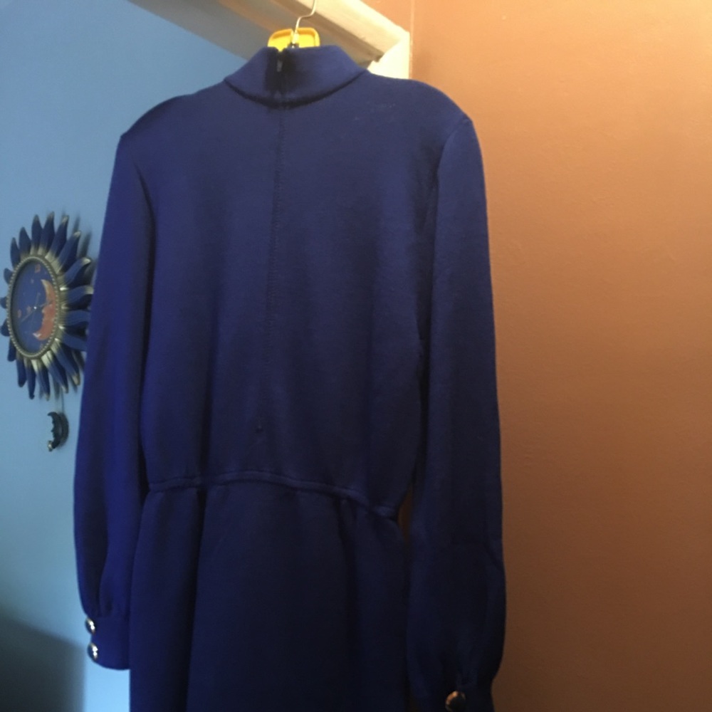 Blue Sweater Dress Zip Up in the back